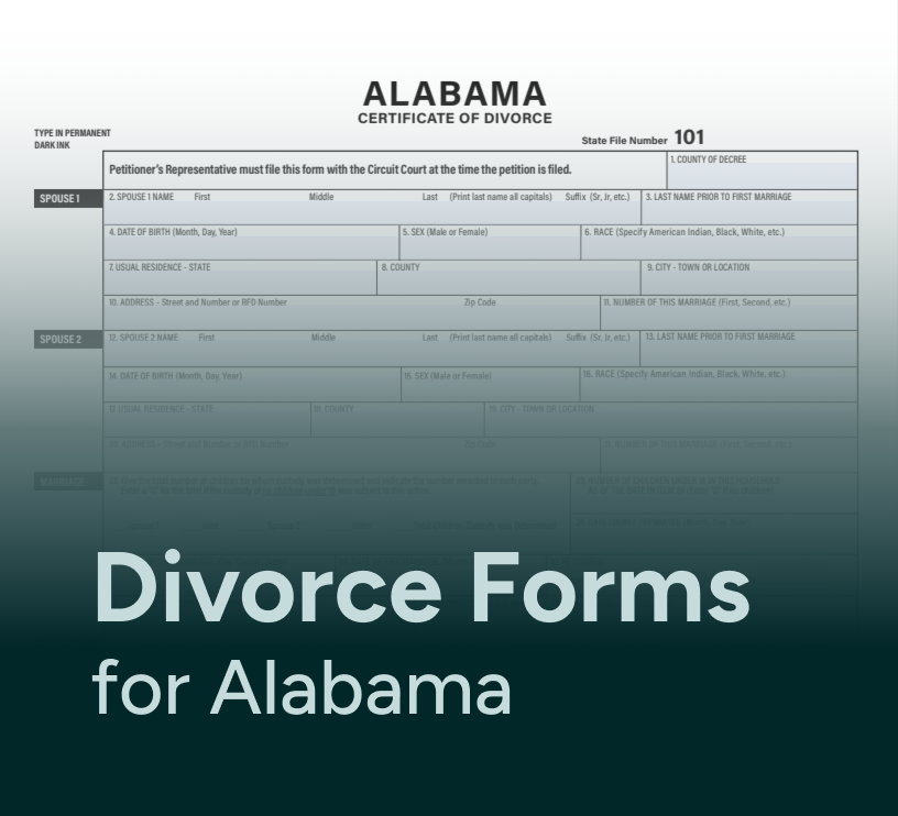 alabama divorce forms 